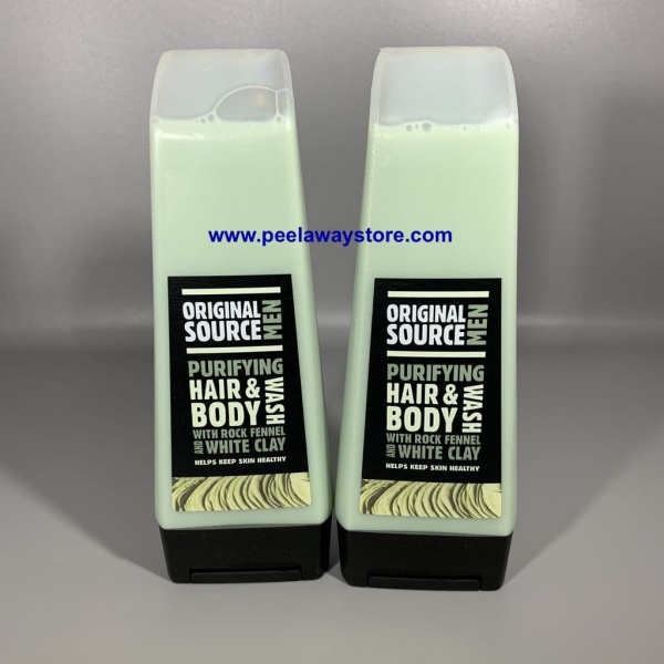 2 X Original Source Men Hair & Body wash - Purifying Rock Fennel & White Clay