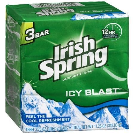 Irish Spring Deodorant Soap - Icy Blast X 3 Bar