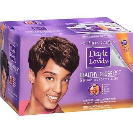 Dark and Lovely Healthy Gloss 5 Shea Moisture No-Lye Relaxer - COLOR TREATED