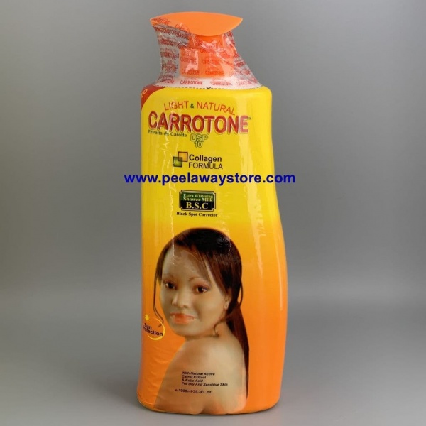 Light & Natural CARROTONE DSP 10 Collagen Formula  Extra Whitening Shower Gel